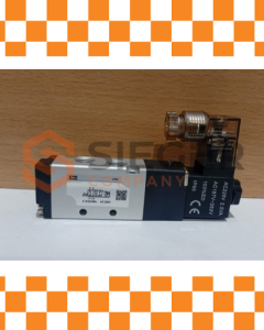 VALVULA DIRECIONAL 5/2 VIAS - ACIONAMENTO POR SOLENOIDE E RETORNO POR MOLA - 1/8